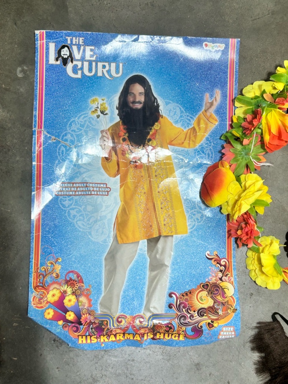 The Love Guru Costume Set 70s 1970 Halloween Men’s Size Large Extra Large 42-46
